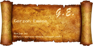 Gerzon Emese névjegykártya